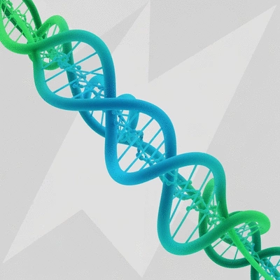 Abstract representation of brand DNA, with intertwining strands symbolizing values, mission, and personality
